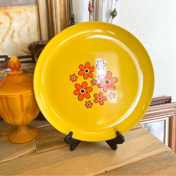 Other - Vintage Melamine 50s 60s Barware Mid Mod Flower Power Platter